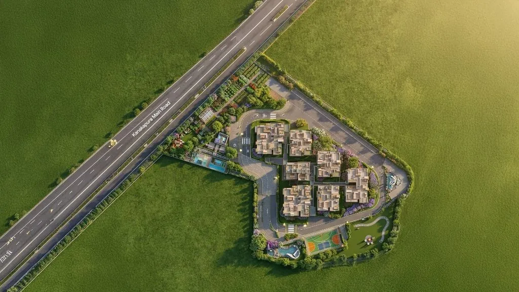 Kalyani Kanakapura Road master plan - the developer's layout drawing for the 2.5-acre site off Kanakapura Main Road